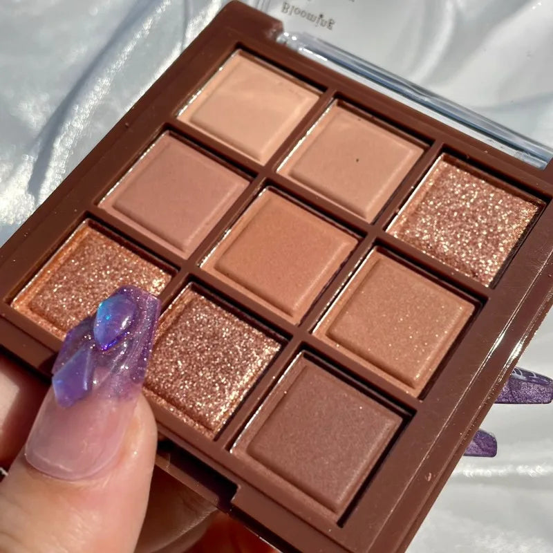 9 Color Chocolate Eyeshadow Palette Matte Pearlescent Glitter Glitter Earth Eyeshadow Makeup CB DROPSHIPPING