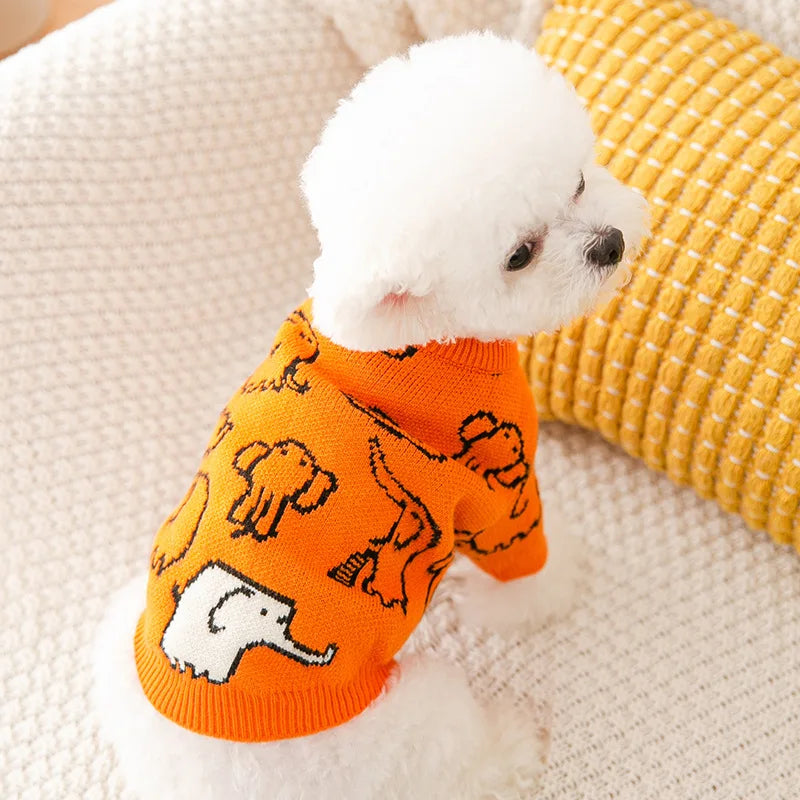 Dog Winter Sweater Knitted Warm Pet Clothes for Small Medium Dogs Chihuahua Puppy Pet Sweaters Yorkshire Cardigan Dog Coat Vest CB DROPSHIPPING