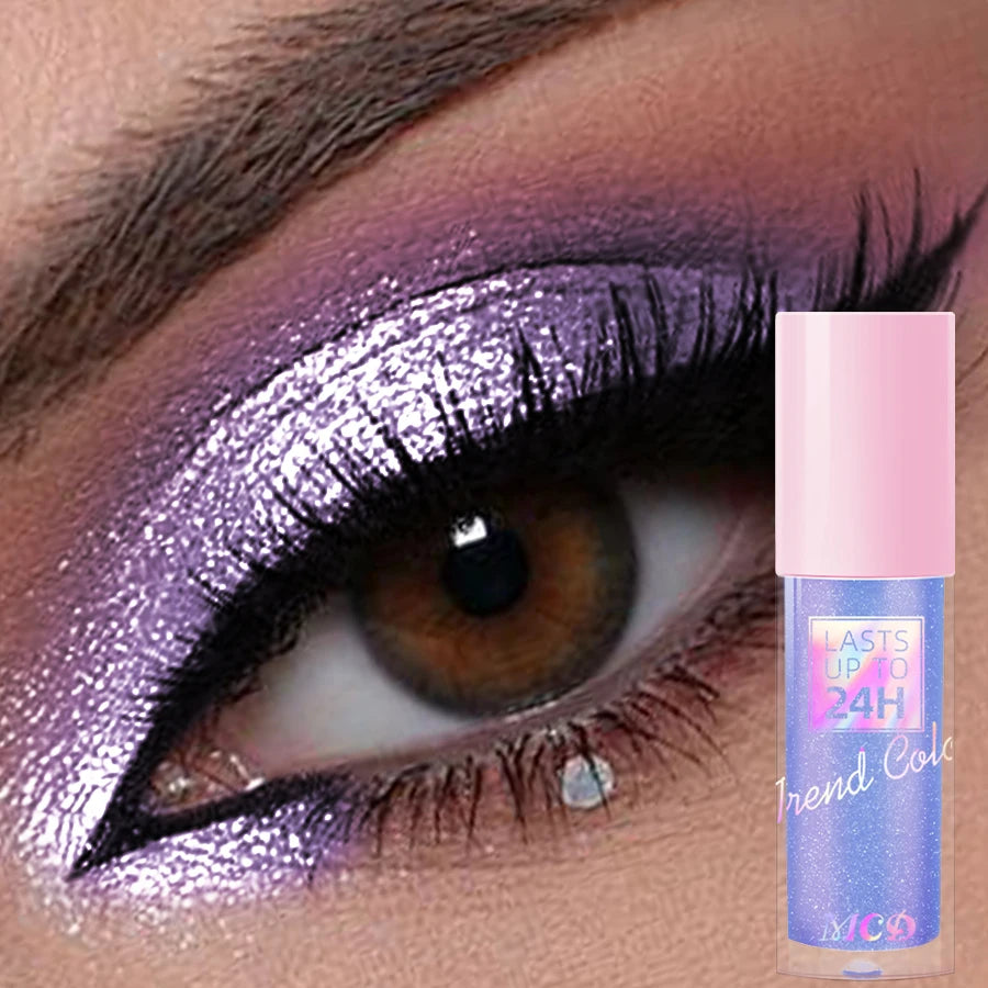 1PC Metallic Waterproof Liquid Eyeshadow-High Shine Long-Lasting & Smudge-Proof Korean Makeup Set Glitter Eye Shadow Cosmetics CB DROPSHIPPING