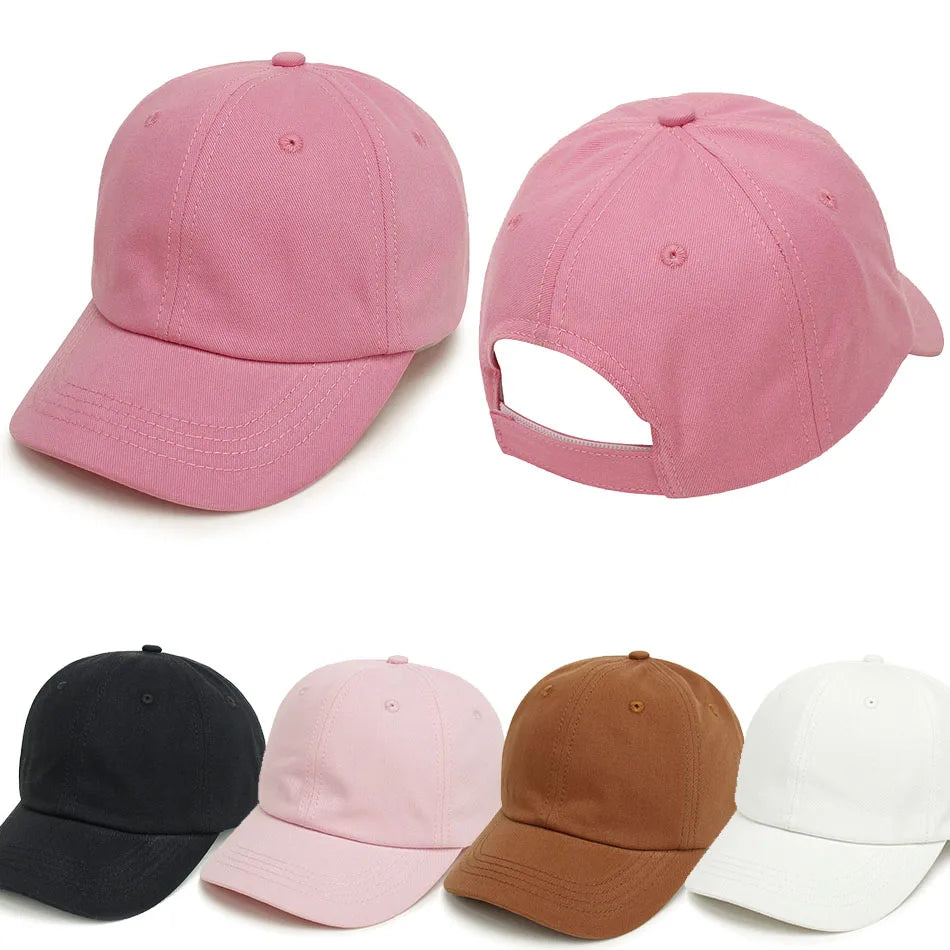 Kids Baseball Cap Low Profile Sun Hat for Boys and Girls Soft Cotton Pink Black White Gray for Baby Children CB DROPSHIPPING