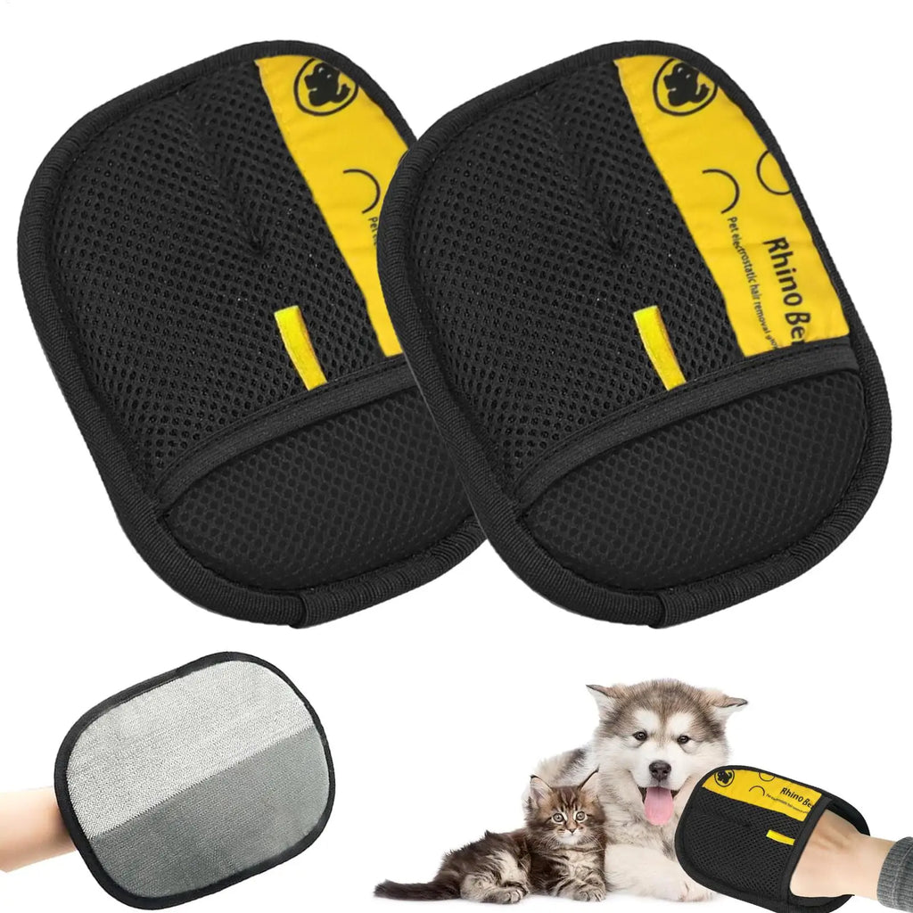 Pet Hair Removal Glove 2Pcs Pet Grooming Gloves Static Dedusting Brush Pet Hair Remover Brush Removing Dog Cat Hair From Carpet