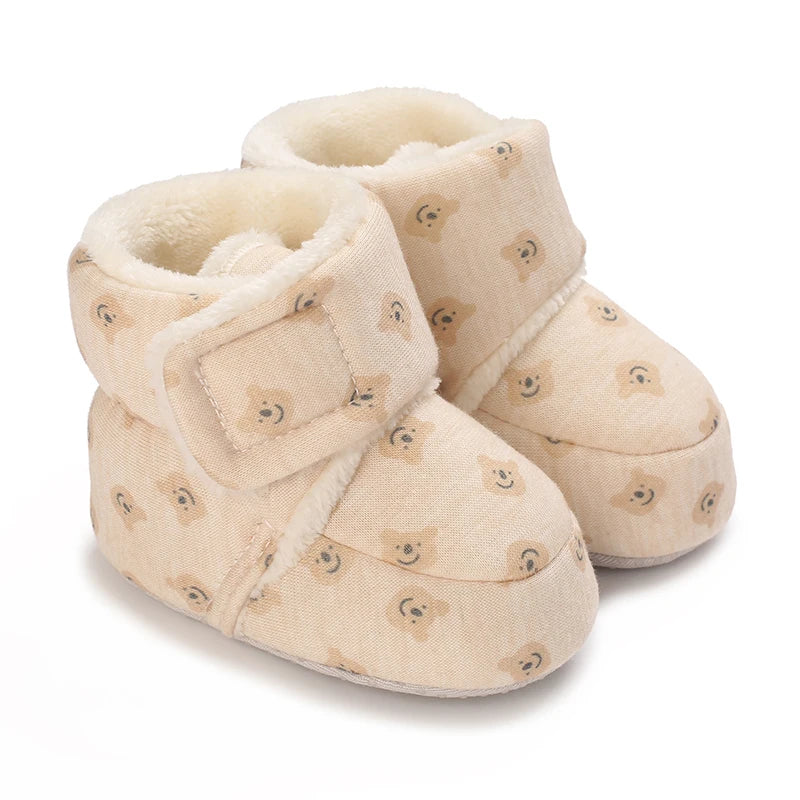 Winter Baby Boots Cartoon Soft Sole Anti-Slip Warm Toddler Shoes Boys Girls Cute Infant Walking Booties CB DROPSHIPPING