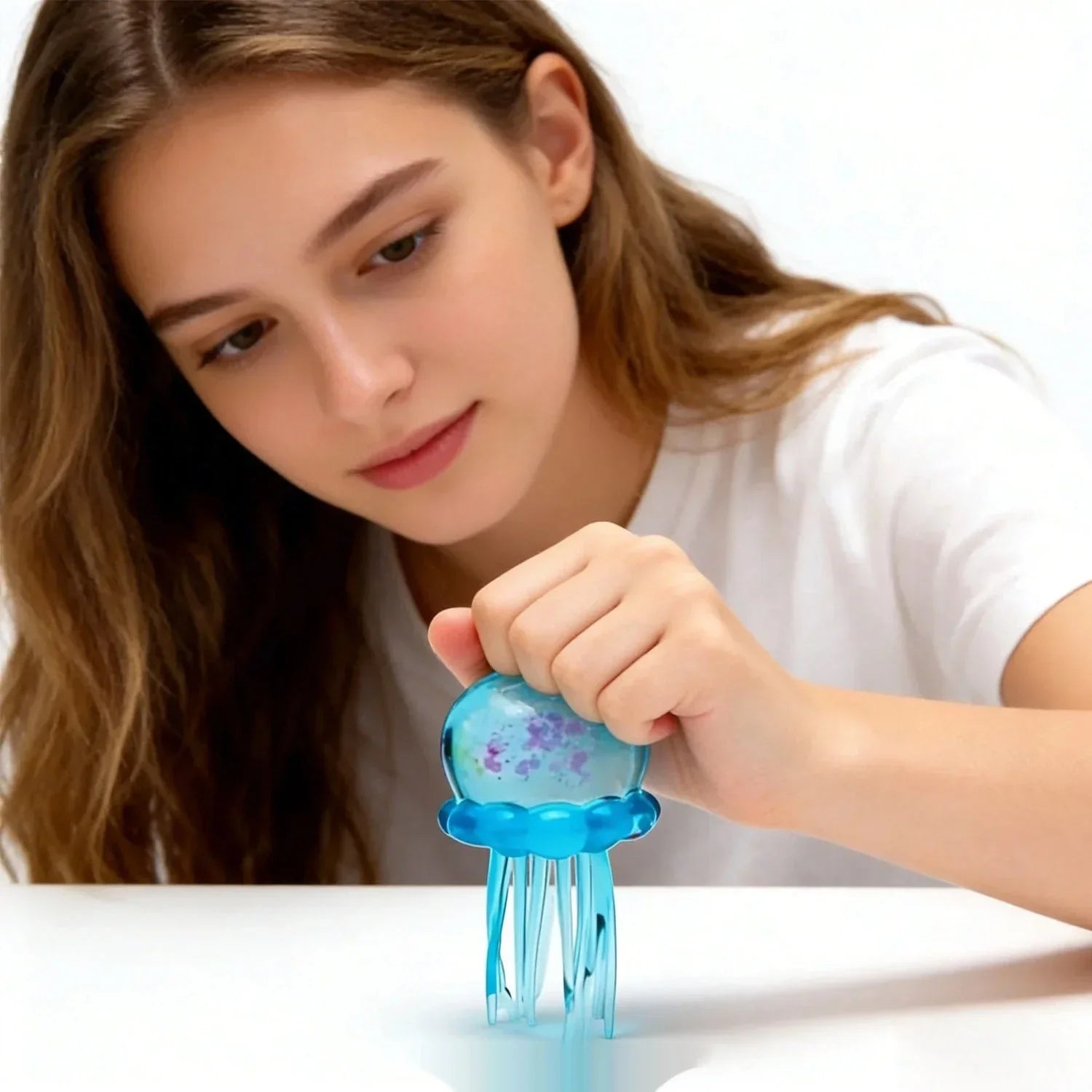 Explosions Crystal Jellyfish Squeeze TPR Soft Rubber Squeeze Slow Rebound Decompression Toy Children Decompression Artifact CB DROPSHIPPING
