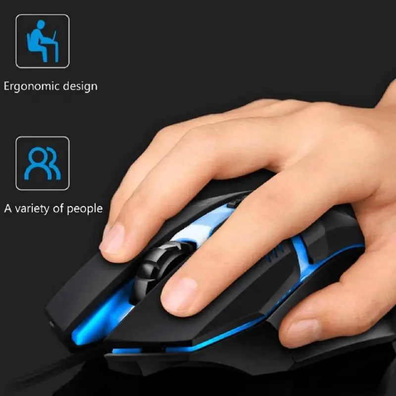 Latest high-quality ergonomic gaming mouse, suitable for desktop and laptop computers, 4-button USB RGB backlit mouse CB DROPSHIPPING
