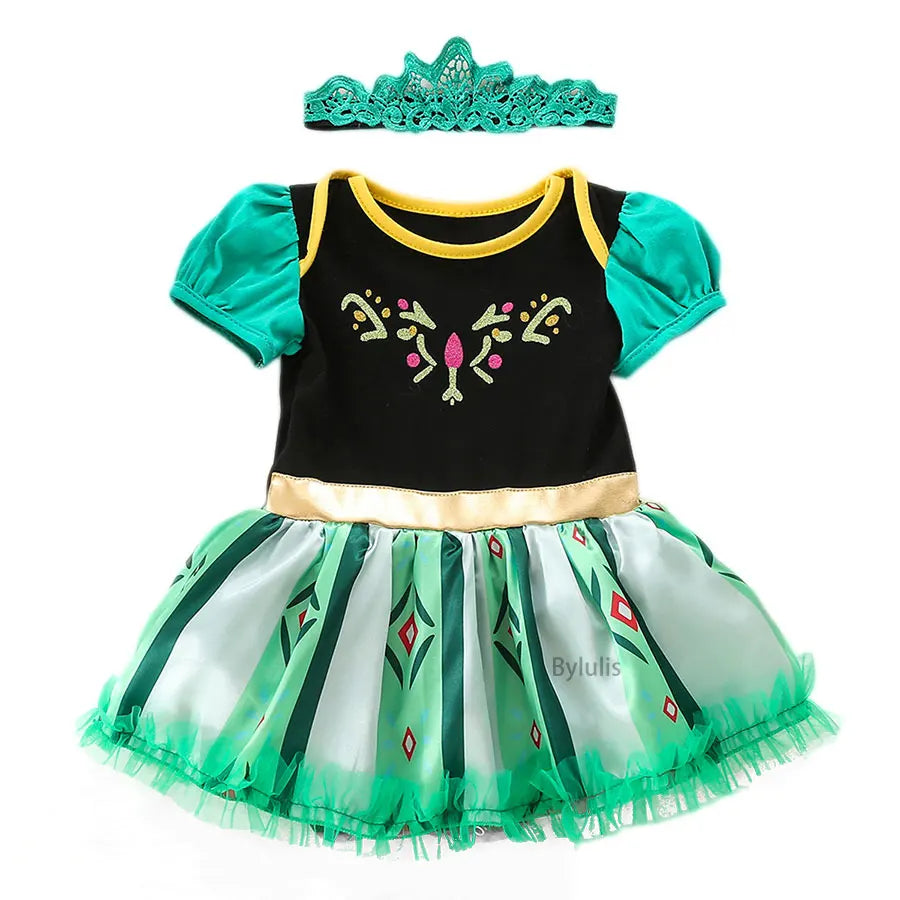 Baby Girls Costumes Kid Romper Tutu Dress with Headband Infant Baby Girl Princess Alice Clothes Aurora Belle Dress Party Costume CB DROPSHIPPING