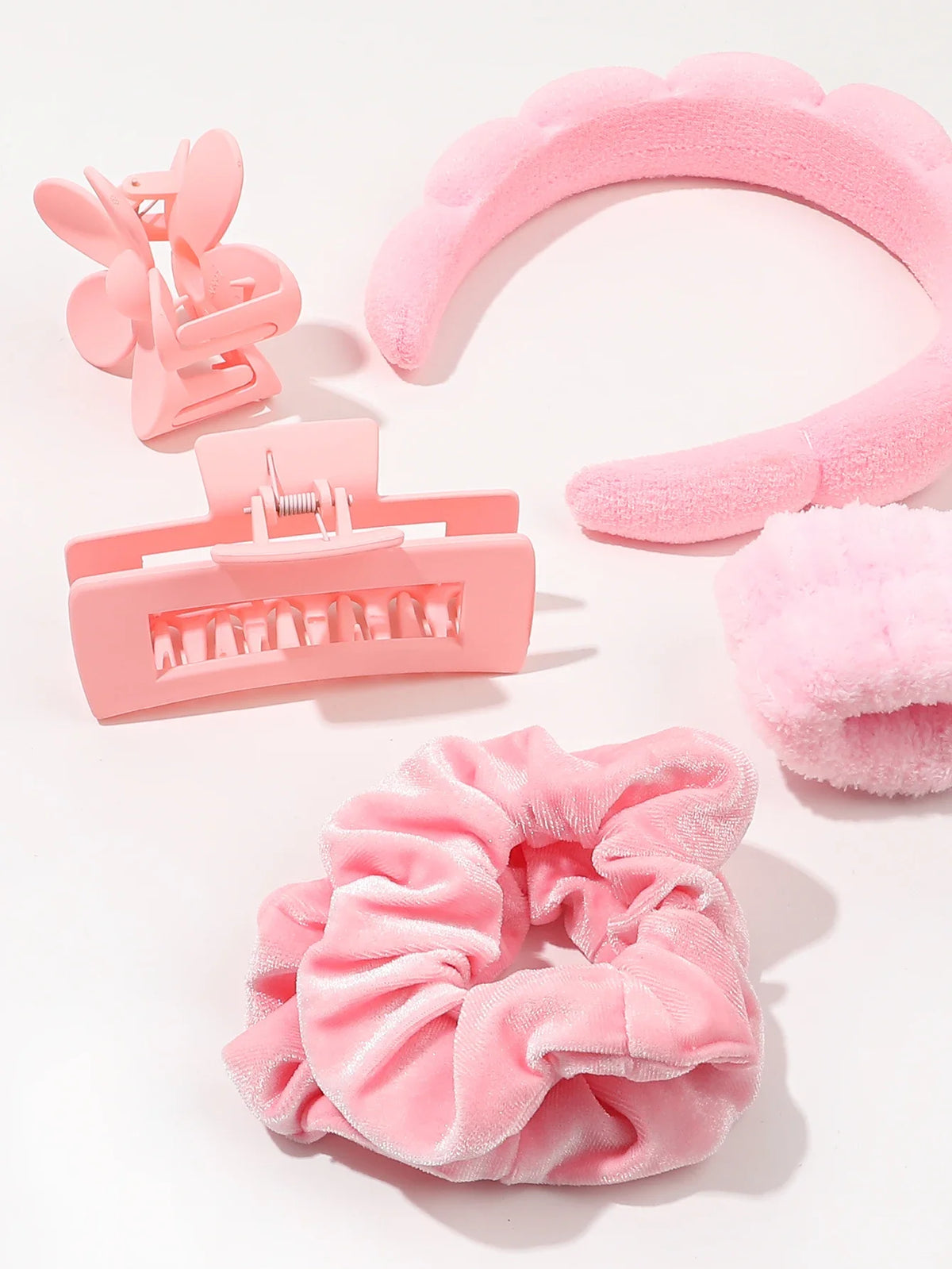 7Pcs Fashion Microfiber Washing Wristbands Scrunchies Puffy Headband Spa Bubble Headband for Washing Face Makeup Shower Skincare CB DROPSHIPPING