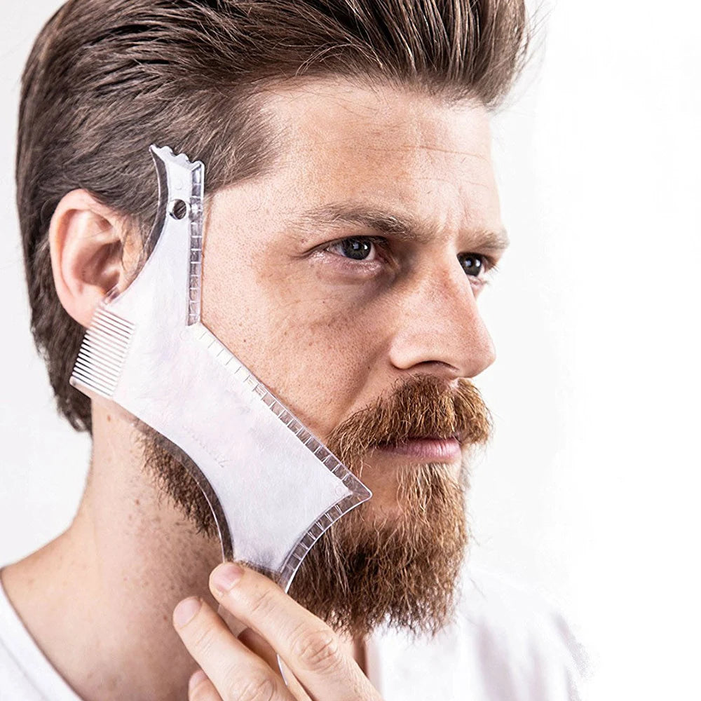 Beard Comb Sideburns Styling Comb Ribbon Brush Trimming Template Beard Styling Comb Makeup Comb Use With Beard Trimmer Or Razor CB DROPSHIPPING