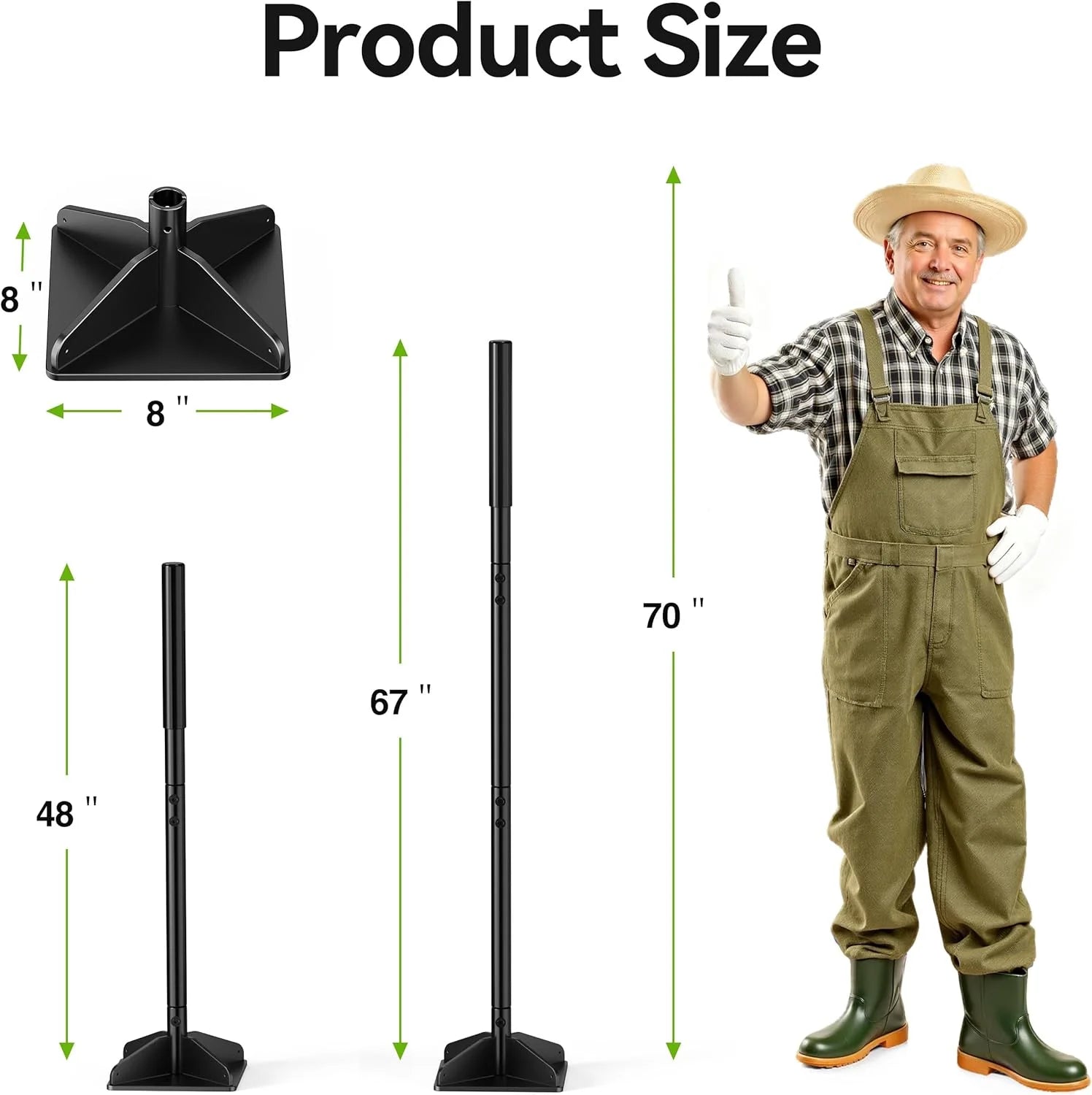 Garden Steel Earth Tamper, Removable Ground Compactor, Practical Soil Leveling & Tamping Tool
