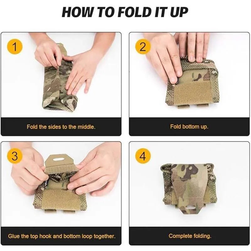 Nylon New Roll-Up Mesh Dump Pouch Magazine Storage Mini Foldable Net Pocket EDC Tactical Outdoor Sport Camping Hunting CB DROPSHIPPING