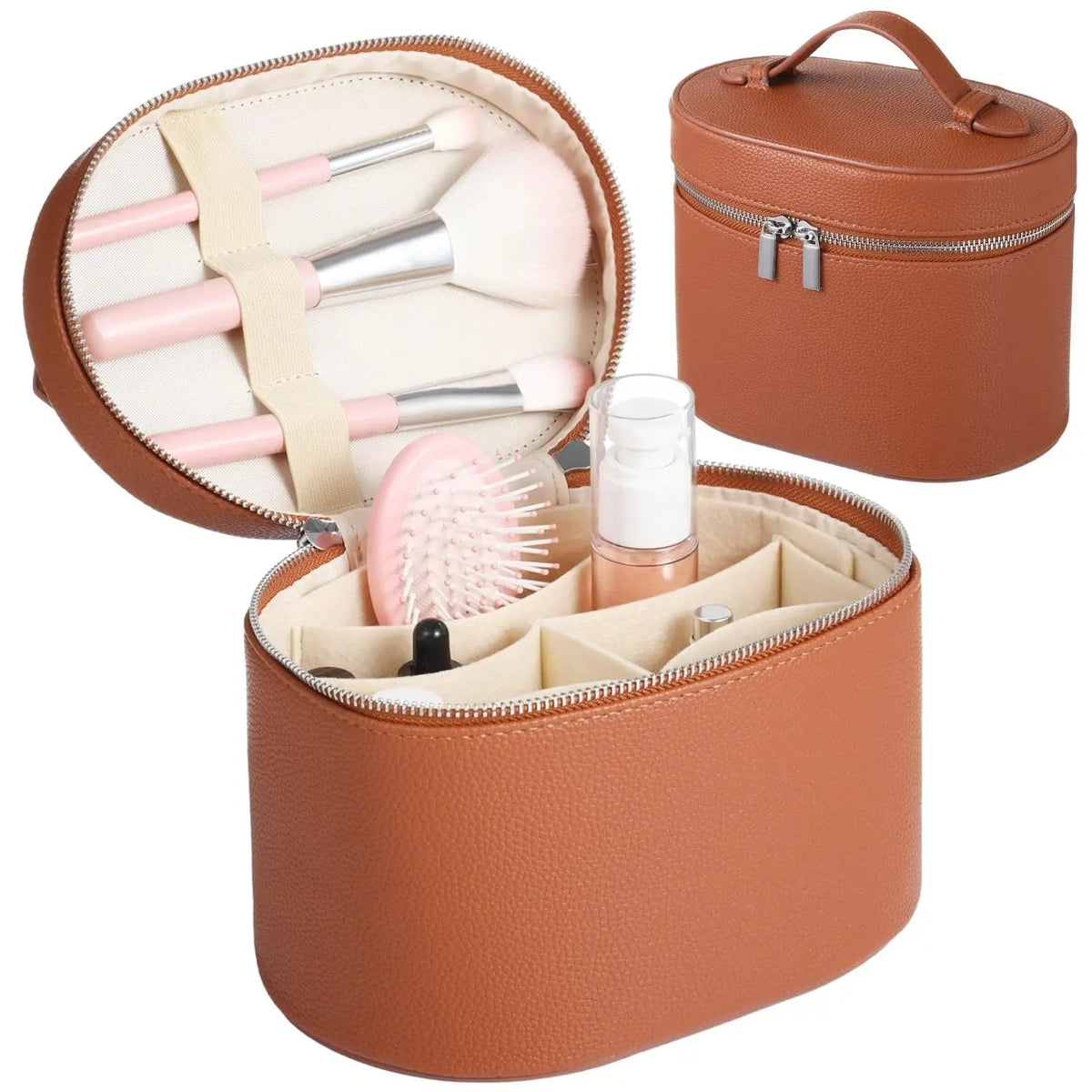 Large Capacity PU Leather Makeup Bag Portable Makeup Box For Women Girls Travel Toiletry Cosmetic Organizer CB DROPSHIPPING