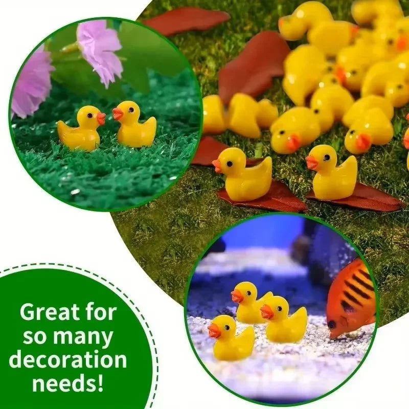 Mini Resin Ducks Bulk Tiny Ducks for Potted Miniature Decoration Garden Dollhouse Cake Decoration DIY Craft Charms Party Toys CB DROPSHIPPING