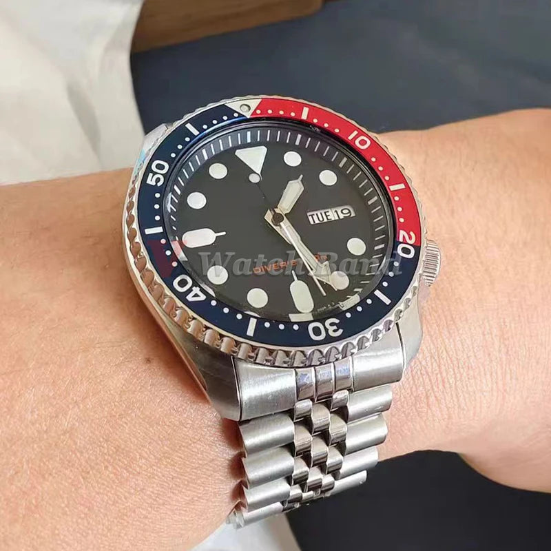 For Seiko 5 SKX009/007 for Jubilee for Oyster Solid Stainless Steel Watch Strap Curved End Men's Sport Watch Band 18mm 20mm 22mm CB DROPSHIPPING