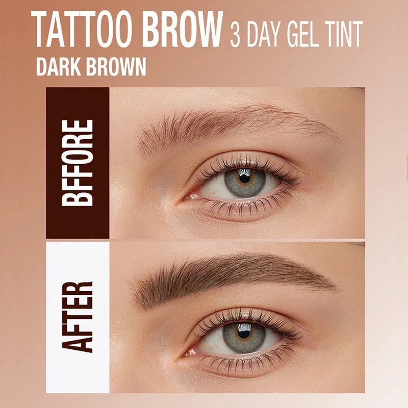 Peel Off Eyebrow Gel Cream Semi Permanent Brow Tint Long-Lasting Waterproof Transfer-Proof for Fuller Defined Brows Makeup