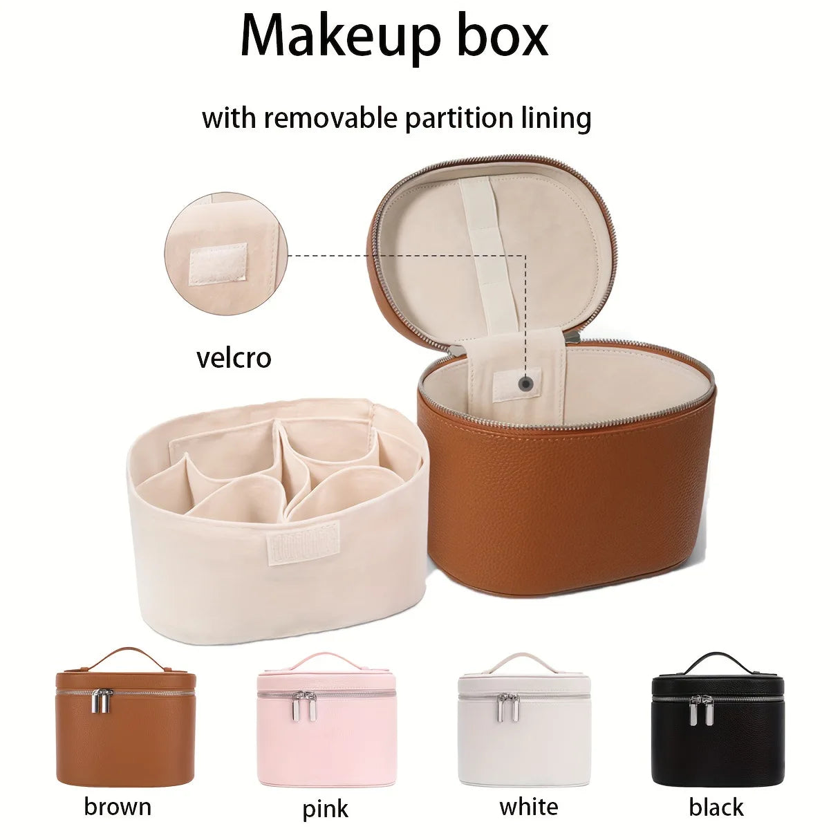Large Capacity PU Leather Makeup Bag Portable Makeup Box For Women Girls Travel Toiletry Cosmetic Organizer CB DROPSHIPPING