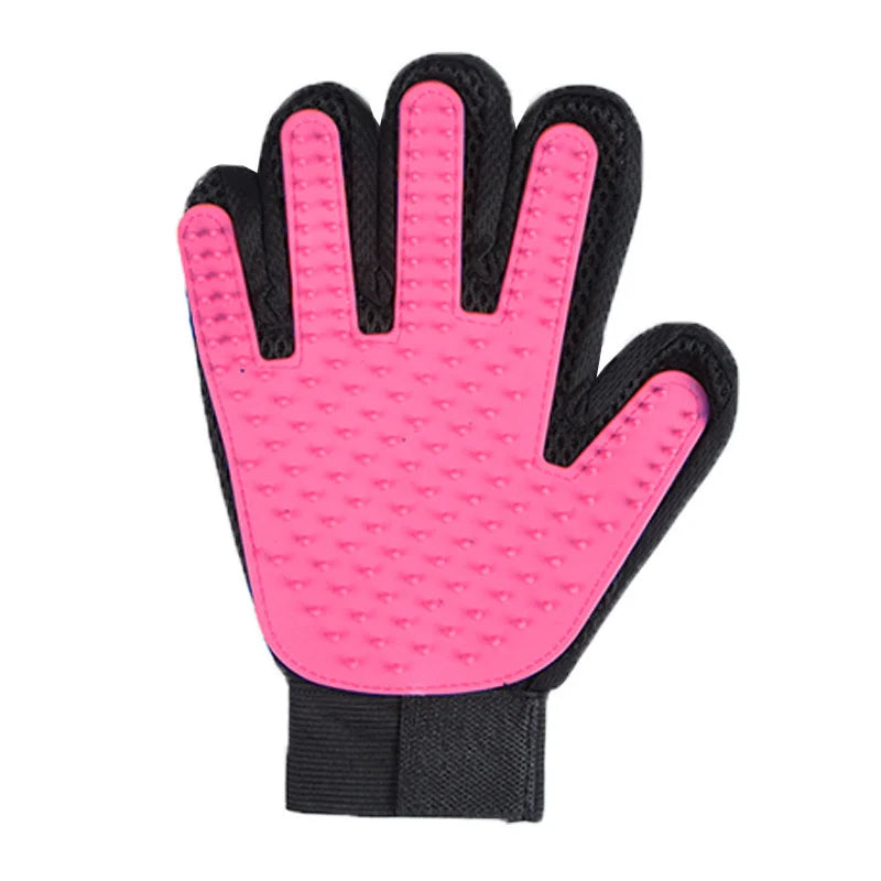 Pet Hair Remover Cat Cleaning Grooming Comb, No Wash Silicone Gloves Solid Color Pet Bath Brushcat and Dog Supplies