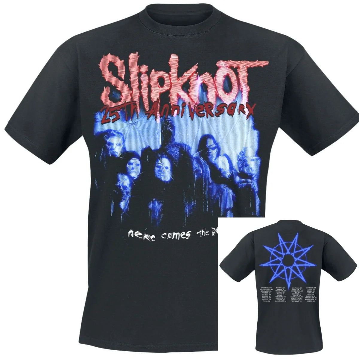 Iowa Star Slipknot T-Shirt Men Women Vintage Metal Rock Band Graphic Tee 100% Cotton Summer Streetwear Top