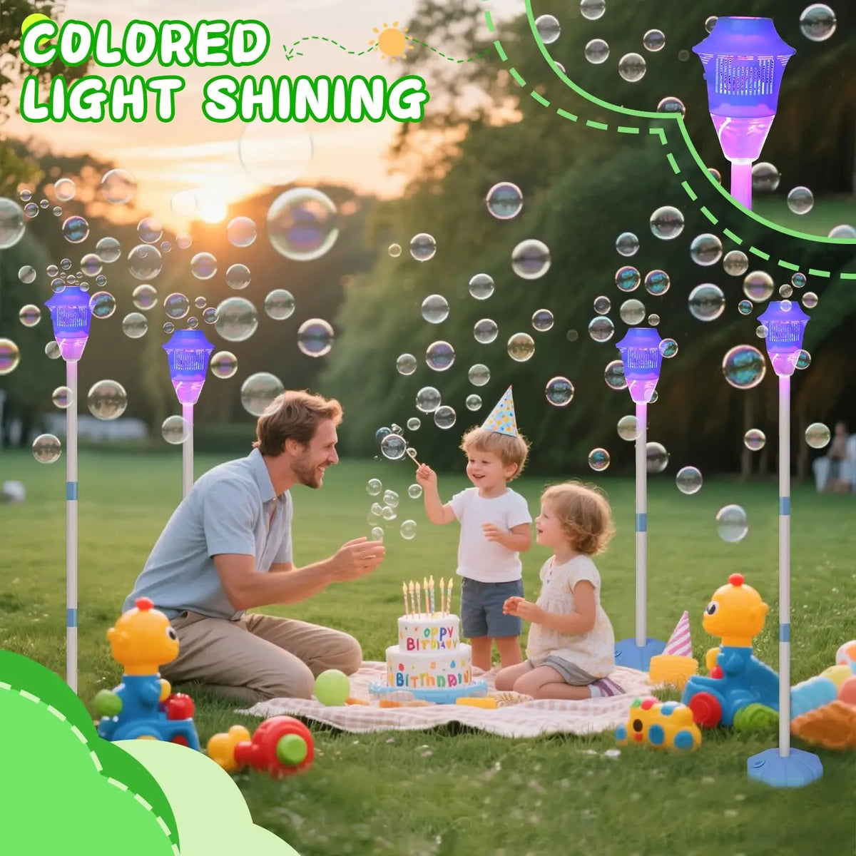 Stand Bubble Machine with Lights&music for Outdoor Soap Bubble Blower Suitable for Water Sport Wedding Party Decor Bubble CB DROPSHIPPING