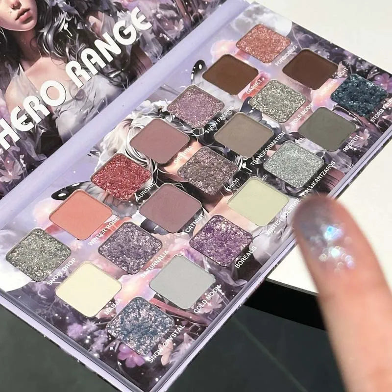 21-Color Chameleon Flashing Eyeshadow Palette Cold Moon Multi-functional Matte Shimmer Glitter Pigments Long-lasting Makeup CB DROPSHIPPING