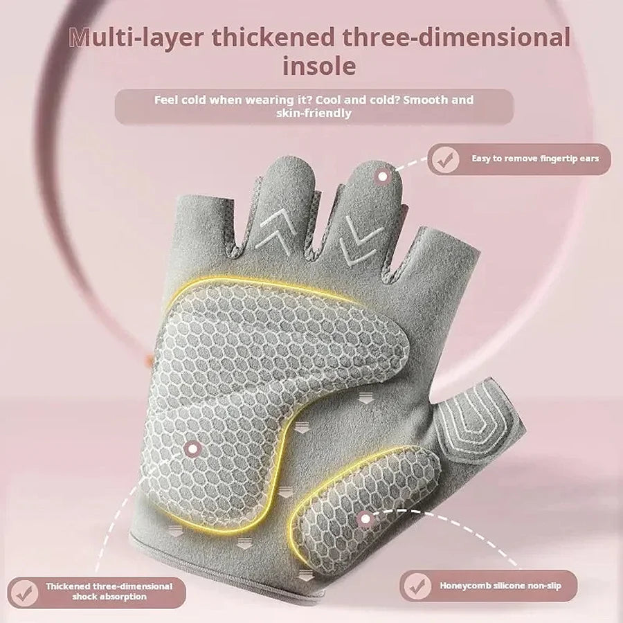 Fitness gloves - anti-slip, anti-curl, semi-fingered wrist guards for bar exercises, sports, cycling, yoga, outdoor activities. CB DROPSHIPPING