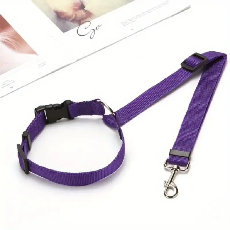 1PC Adjustable Pet Dog And Cat Seat Belt Safety Rope Car Headrest Restraint for Small Dogs Car Seat Belt Accessories CB DROPSHIPPING
