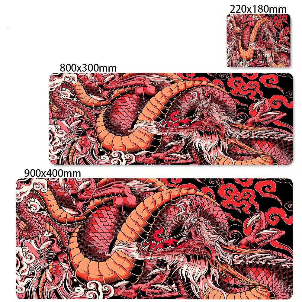 Black and White Dragon Large Mouse Mat Gaming Mousepad Big Rubber Base Mouse Pad Purple Deskpad Eyboard Mats Mousepads 400x900 CB DROPSHIPPING