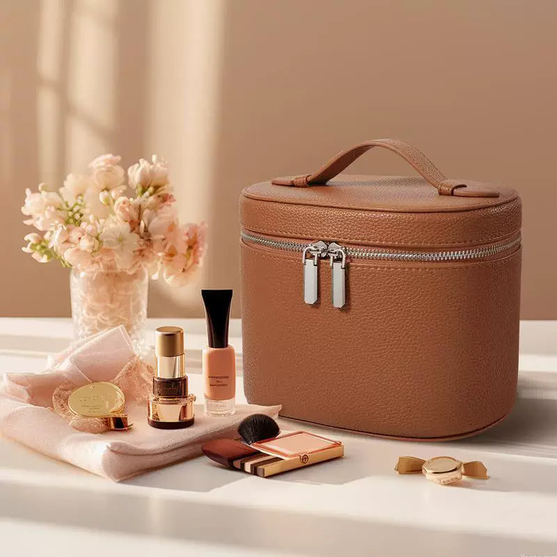 Large Capacity PU Leather Makeup Bag Portable Makeup Box For Women Girls Travel Toiletry Cosmetic Organizer CB DROPSHIPPING