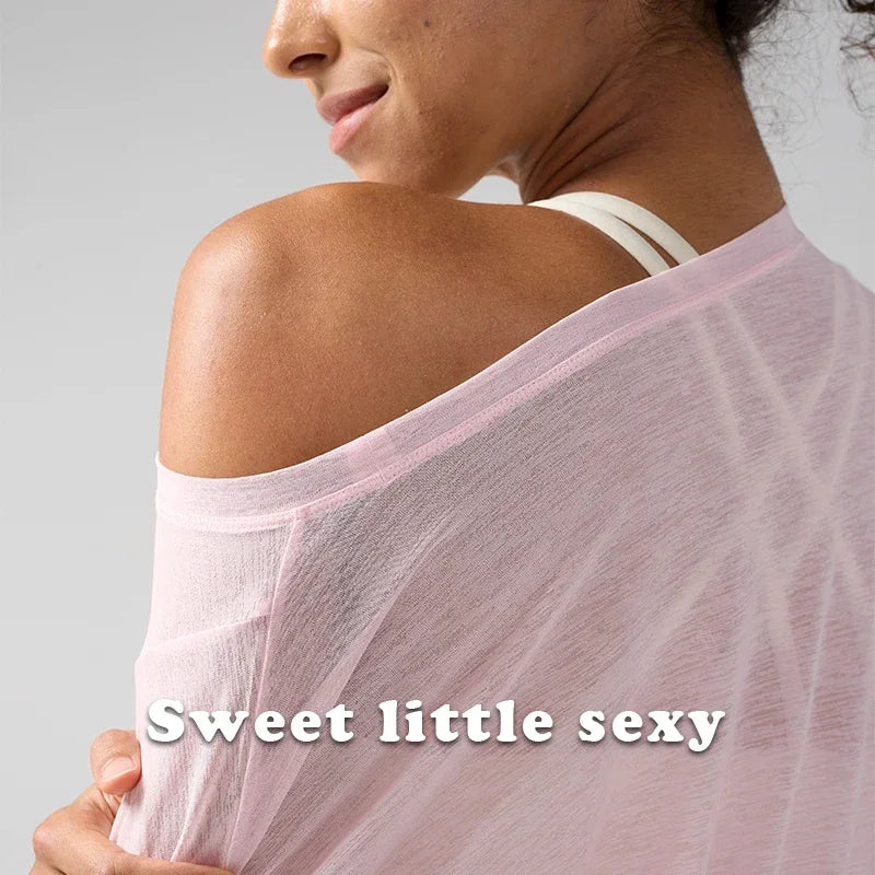 Women's Fitness Sports T-shirt Summer Loose Short Sleeve Quick Drying Gym Running Top Female Leisure Clothing👚 CB DROPSHIPPING