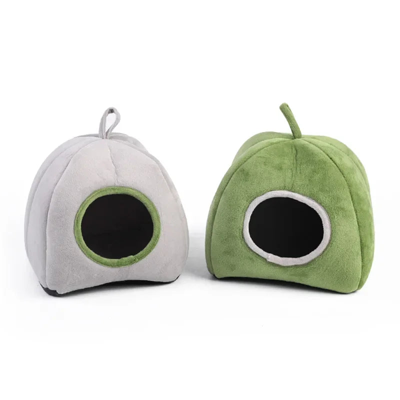Hamster House Guinea Pig Cage Hamster Cotton House Small Animal Nest Winter Warm Pet Bed For Rodent/Guinea Pig/Rat/Hedgehog CB DROPSHIPPING
