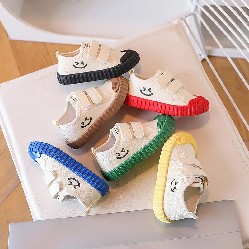Children Canvas Shoe Candy Color Korean Style Kids Casual Shoes Toddler Girl Boy Breathable Soft Sole Board Shoes Tenis Infantil CB DROPSHIPPING