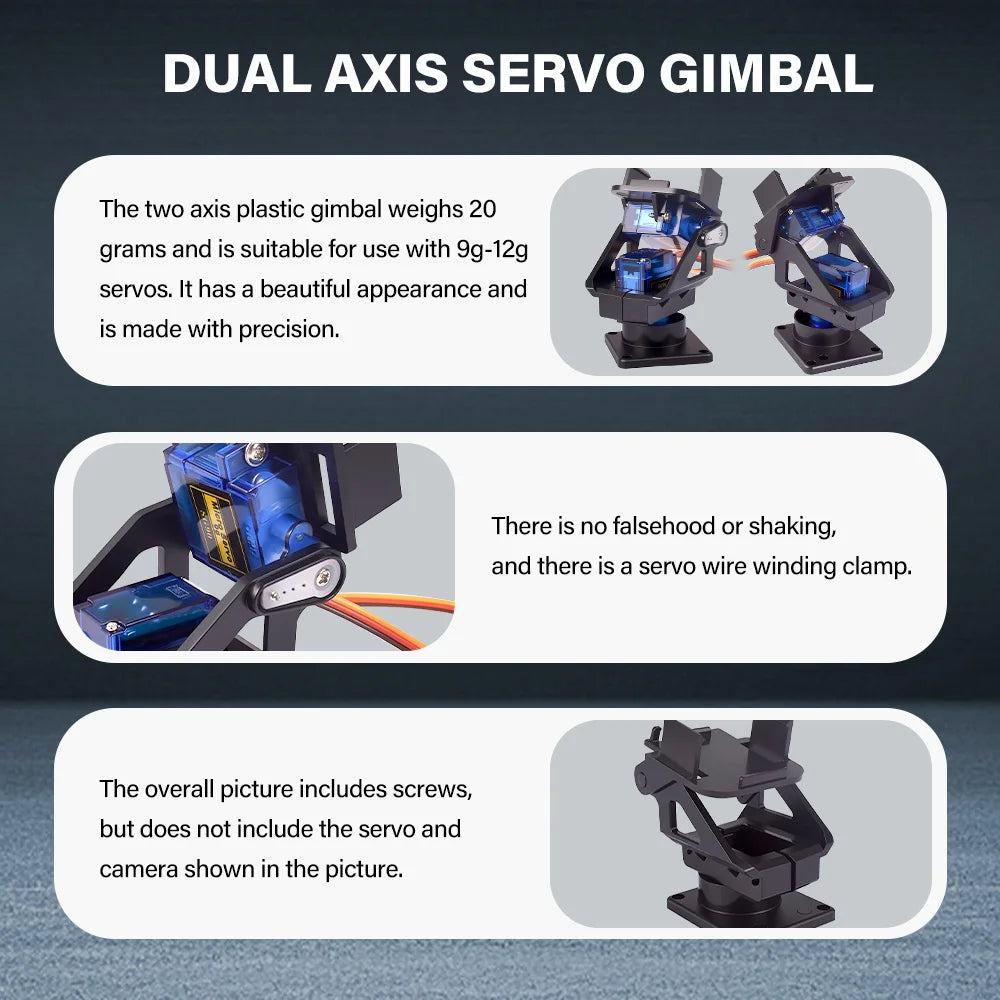 9IMOD Mini Camera Platform 20G FPV Camera Mount Dual Axis Servo Gimbal 28x28mm Camera For FPV CB DROPSHIPPING