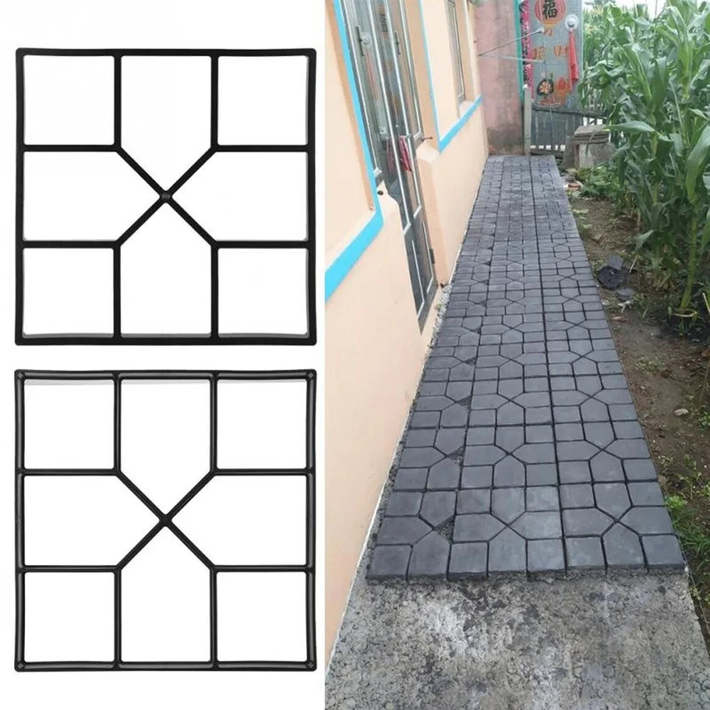 Garden Pavement  Courtyard Walkway Path Concrete DIY Paving Cement Road  DIY Plastic Garden Home Corridor Tool　