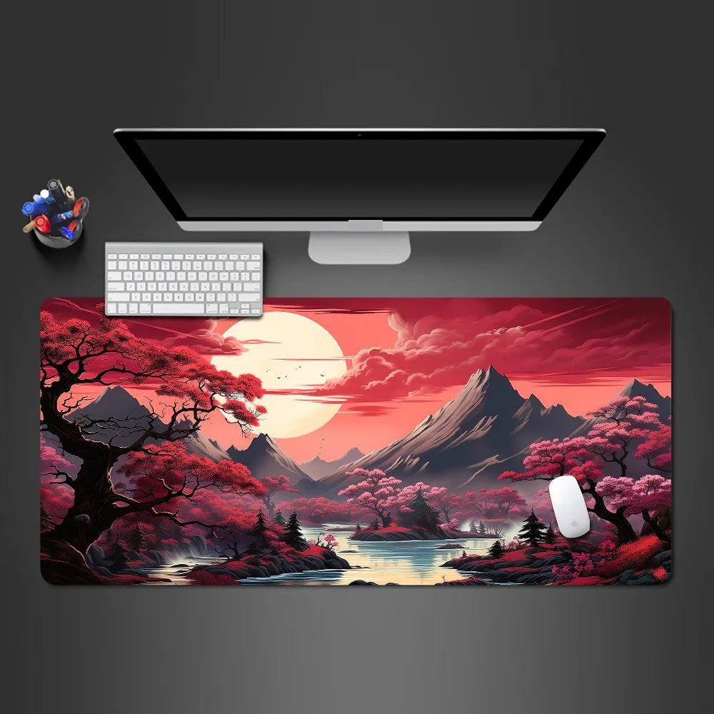 Mouse Pad Sakura Landscape Desk Accessories Mat Gamer Rug Xxl Keyboard Pad 1000X500x3MM Desk Mat Office Carpet Gaming Mouse Mats CB DROPSHIPPING