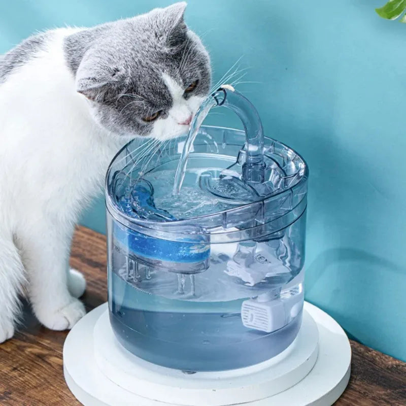 Auto Smart Cat Water Fountain Quiet Tilted Design Energy Efficient Pet Drinker for Fresh Water Circulation CB DROPSHIPPING