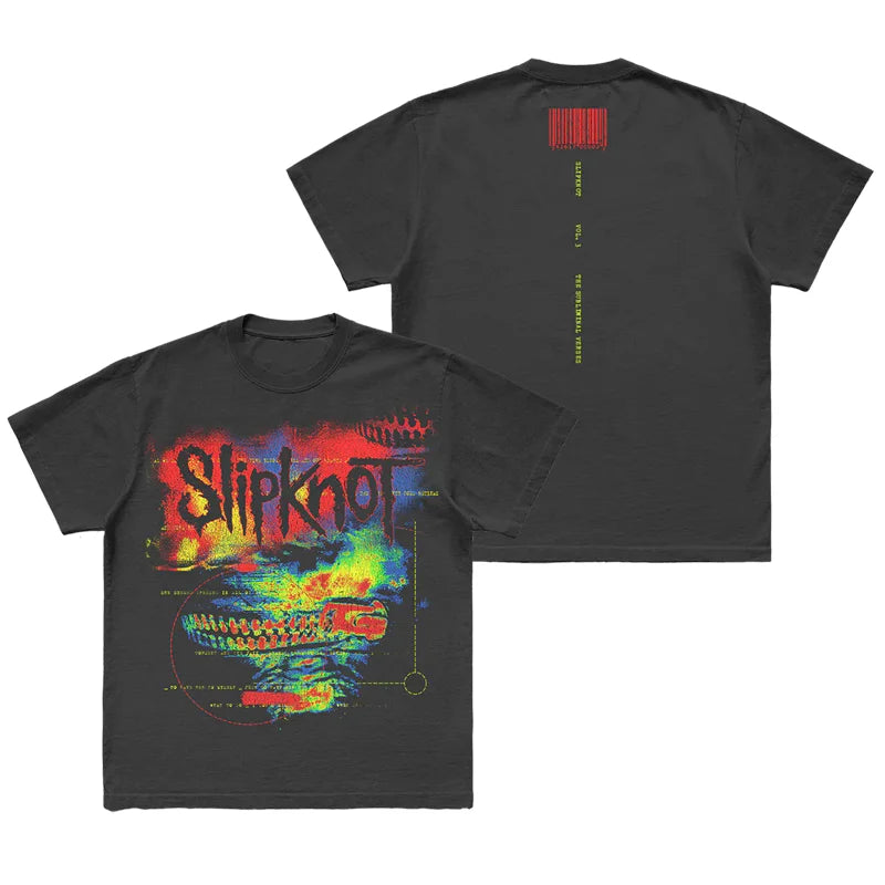 Photo SLIPKNOT Gothic Style Band T-Shirt Cotton Graphic Tee Men Women Summer Streetwear Top