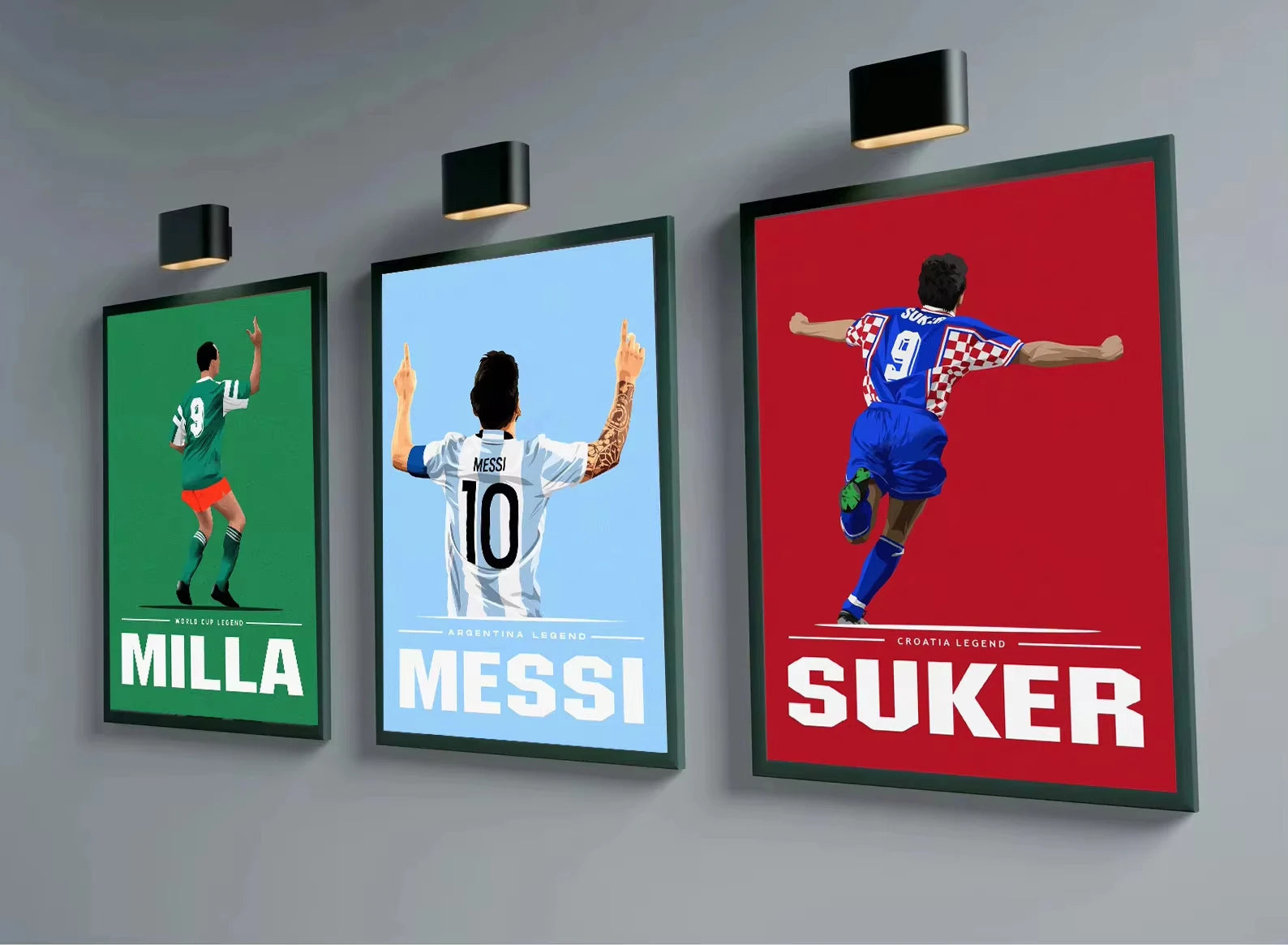 Sport Soccer Football Player Star Wall Art Poster World Famous Idol Home Decor Canvas Painting Mural Collection Print Pictures CB DROPSHIPPING