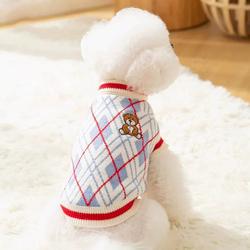 Dog Winter Sweater Knitted Warm Pet Clothes for Small Medium Dogs Chihuahua Puppy Pet Sweaters Yorkshire Cardigan Dog Coat Vest CB DROPSHIPPING