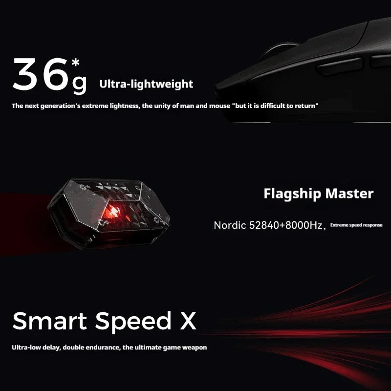 The New Vxe Mad R/R Major Gaming E-Sports Mouse Paw3395/3950 Dual-Mode Nonporous Lightweight Ergonomic Standard 8k CB DROPSHIPPING