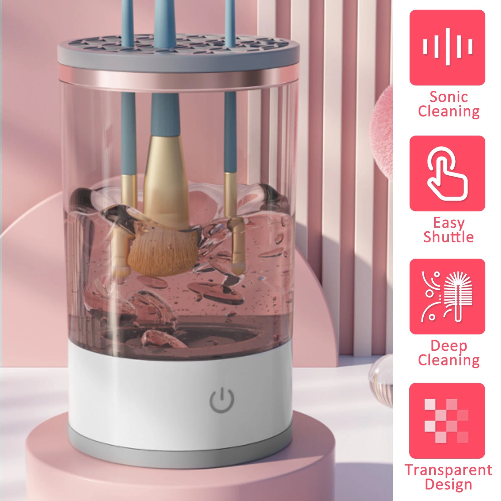 USB Powered Brush Washer & Dryer - Odorless Battery-Free Makeup Cleaner, Plug-and-Play Essential Beauty Accessory CB DROPSHIPPING