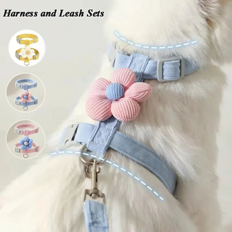 Cat Harness and Leash Sets Adjustable Dog Harness for Small Dog Leash Breashable Pet Harness Out Walking Dog Strap Cat Accessory CB DROPSHIPPING