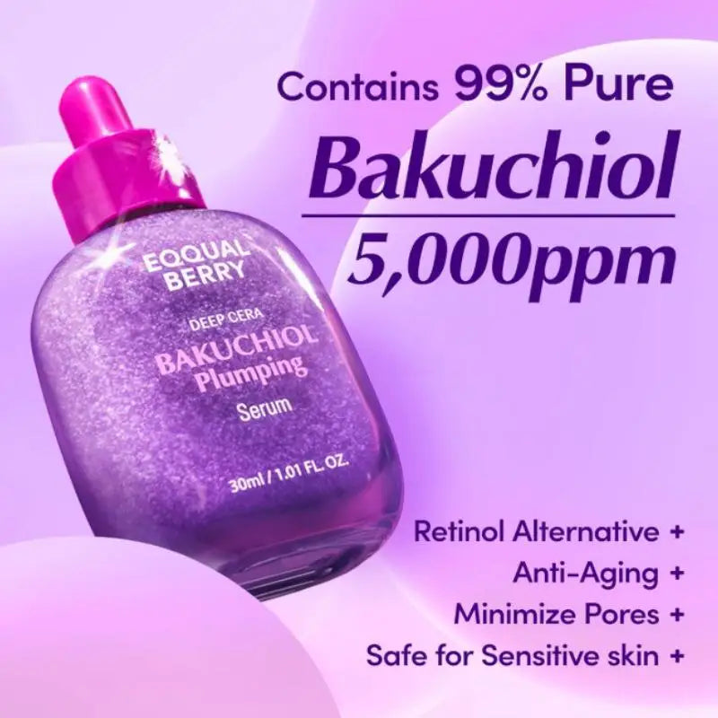 Deepcera Korean Skincare Bakuchiol Plumping Serum And Vitamin C Brightening Serum For Fading Acne Scars On The Face Skin Care