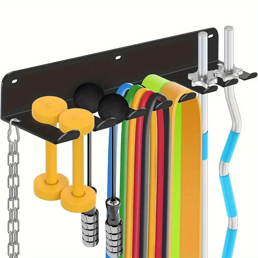 [Fitness Equipment Organizer] Multifunctional Black Iron Wall-Mounted Fitness Equipment Organizer - Perfect Gift for Home Gym CB DROPSHIPPING