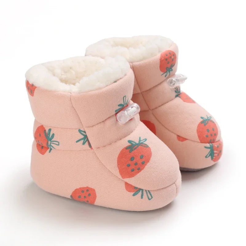 Winter Baby Boots Cartoon Soft Sole Anti-Slip Warm Toddler Shoes Boys Girls Cute Infant Walking Booties CB DROPSHIPPING