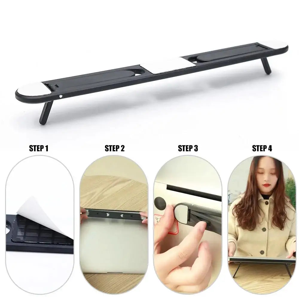 Portable Notebook Support Riser Cooling Bracket Self-Adhesive Invisible Foldable Laptop Stand For Macbook Lenovo Notebook Holder CB DROPSHIPPING