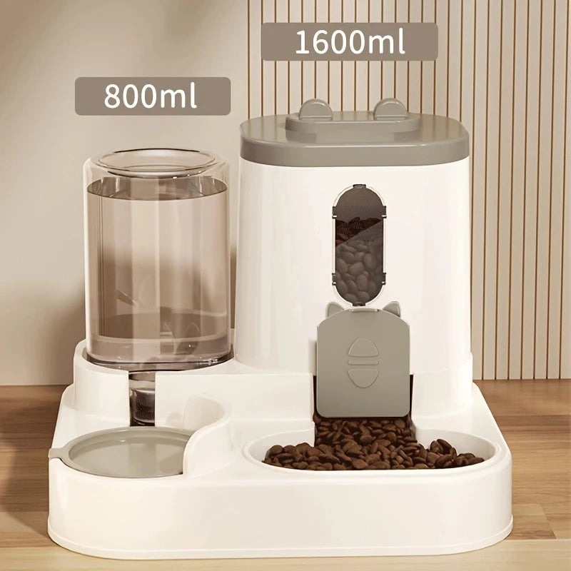 Pet large-capacity feeder integrated automatic water dispenser cat food bowl dog feeding bowl cat bowl dog bowl pet supplies CB DROPSHIPPING