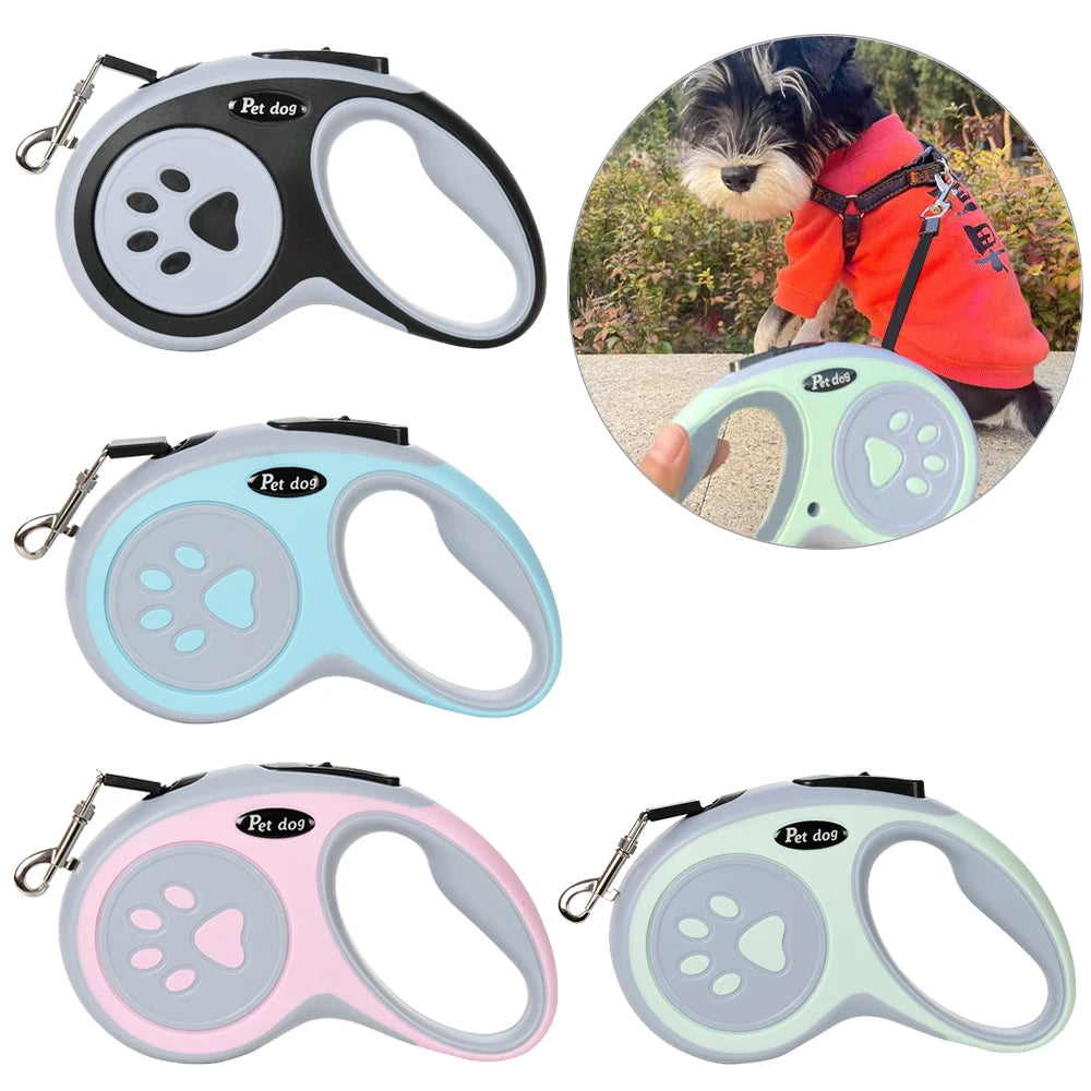 Retractable Dog Leash 3M/5M Pet Walking Lead One-Button Lock Non-Slip Handle for Small Dogs Cats Training Hiking Puppy Supplies CB DROPSHIPPING