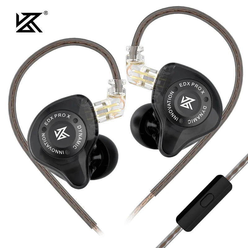 KZ EDX PRO X Dynamic Drive Earphone HIFI Bass Earbud Gaming Sport Music Noise Cancelling Headset Detachable Cable