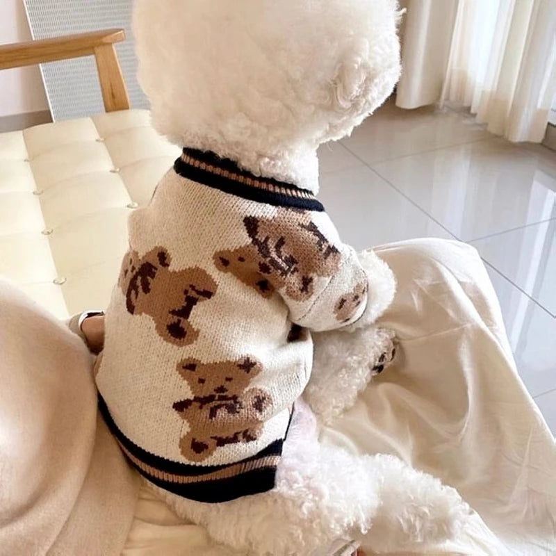 Dog Winter Sweater Knitted Warm Pet Clothes for Small Medium Dogs Chihuahua Puppy Pet Sweaters Yorkshire Cardigan Dog Coat Vest CB DROPSHIPPING
