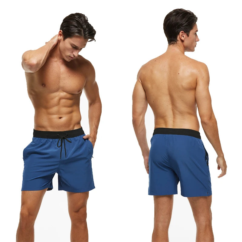 Escatch Brand Summer Swimming Shorts Men Fashion Sport Breathable Elastic Waist Mesh Liner With Pocket Bermudas Masculina Shorts