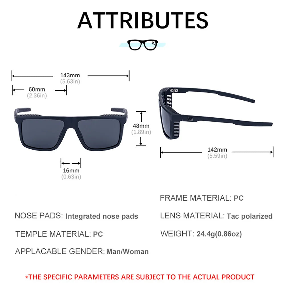 Vintage Polarized Sunglasses Men 2026 Fashion Square Eyewear Male Sun Glasses Vintage Driving Eyeglasses Sport Shades UV400 CB DROPSHIPPING