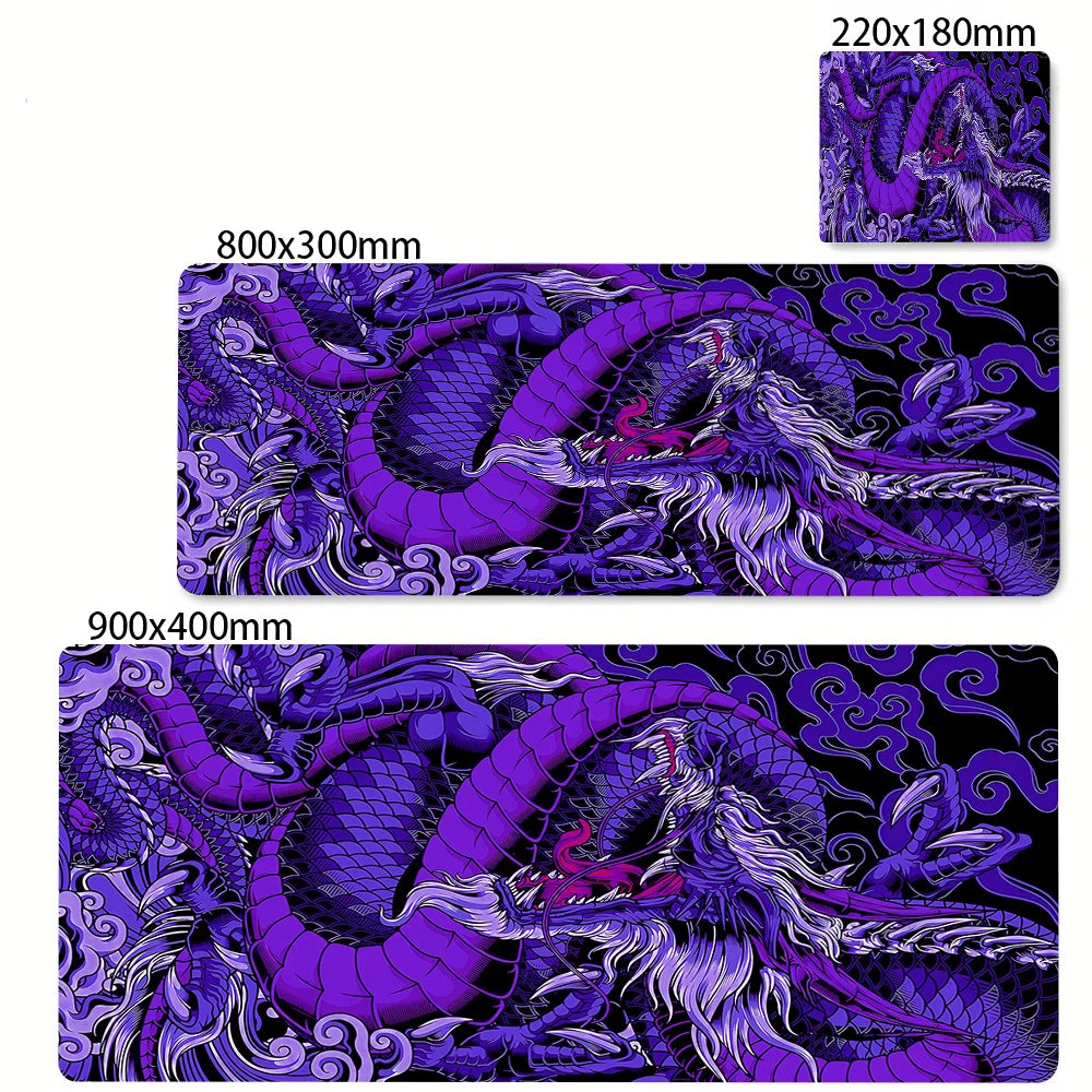 Black and White Dragon Large Mouse Mat Gaming Mousepad Big Rubber Base Mouse Pad Purple Deskpad Eyboard Mats Mousepads 400x900 CB DROPSHIPPING